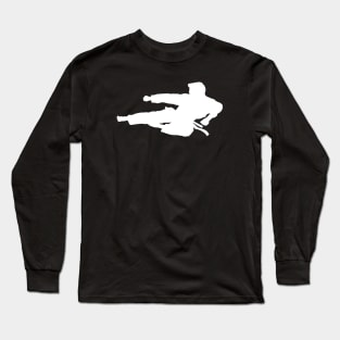 Taekwondo Silhouette Long Sleeve T-Shirt